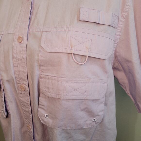 World Wide Sportsman Women's NWT Short Sleeve Button Up Vented Shirt  Medium - Picture 6 of 11